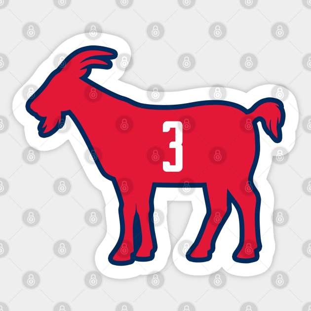 DC GOAT - 3 - Navy Sticker by KFig21